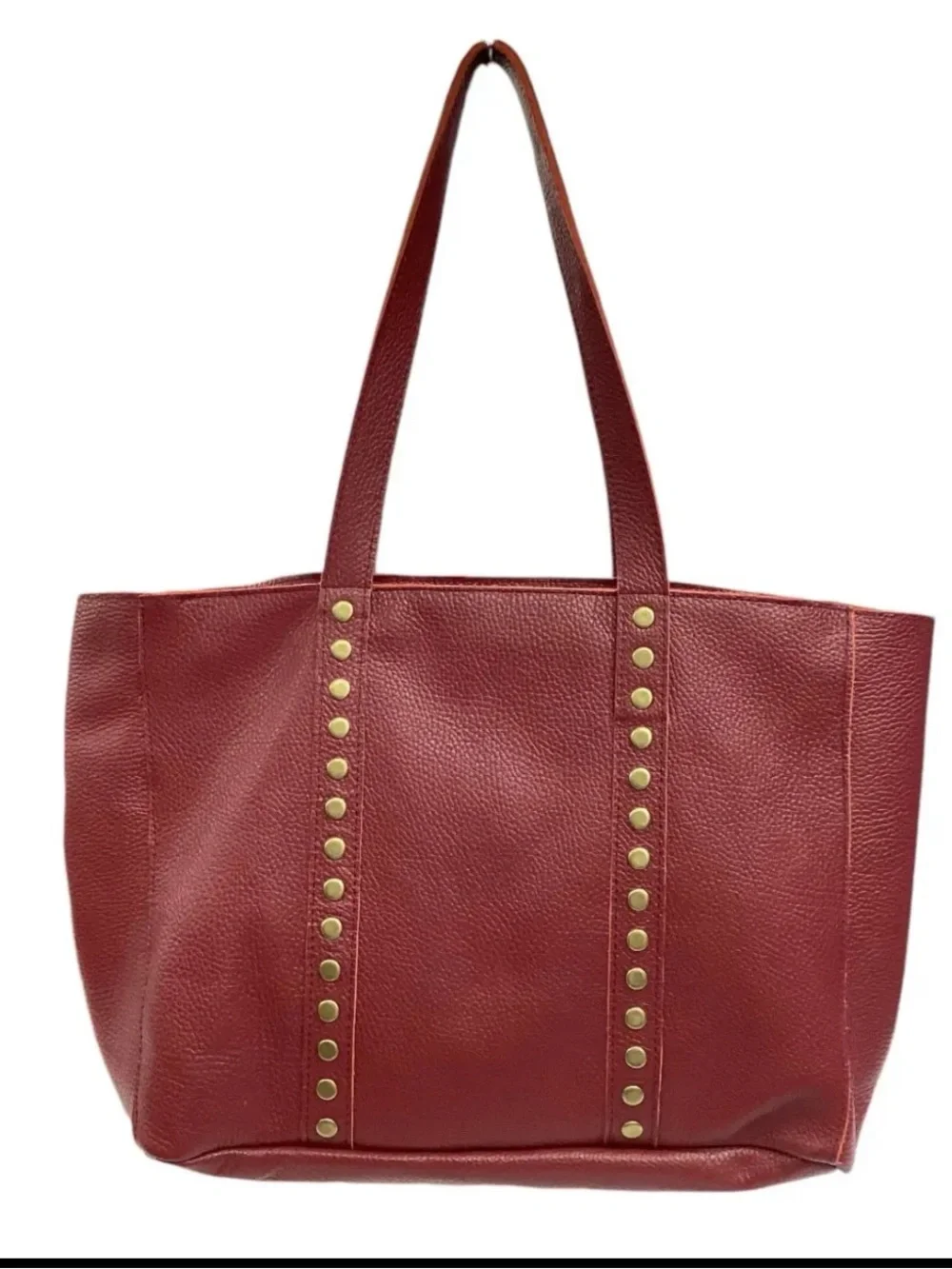 MADE IN ITALY BOHO LEATHER  Studded Leather Tote Bag - Women